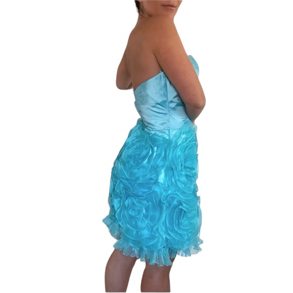 Jovani Strapless Blue Dress - Picture 3 of 4